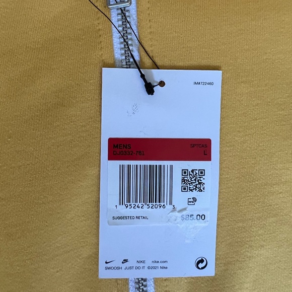 Nike Hoodie, yellow , unisex , full zip - Picture 6 of 7